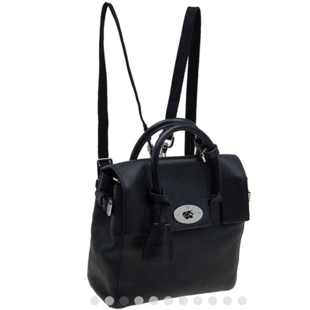 [Limited Edition Mulberry] Black Leather Cara Delevigne Mini Convertible Bag